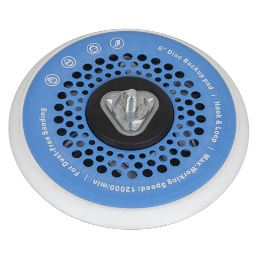Sealey Universal Dust-Free DA Backing Pad 150mm 5/16"UNF & M8