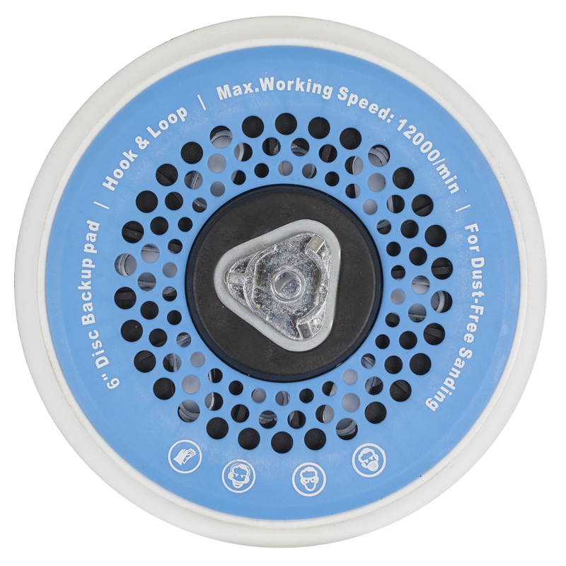 Sealey Universal Dust-Free DA Backing Pad 150mm 5/16"UNF & M8