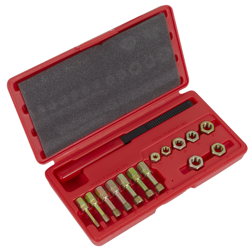 Sealey Re-Threader Kit 15 Piece - Taps & Dies for Thread Restoration