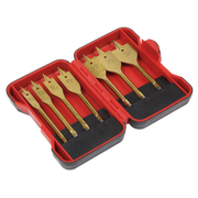 Sealey Titanium Coated Flat Wood Drill Bit Set 7 Piece Ø10-32mm