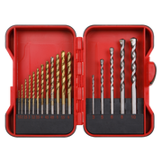 Sealey HSS/Masonry Drill Bit Set 17 Piece - Includes 12 HSS & 5 Masonry Bits