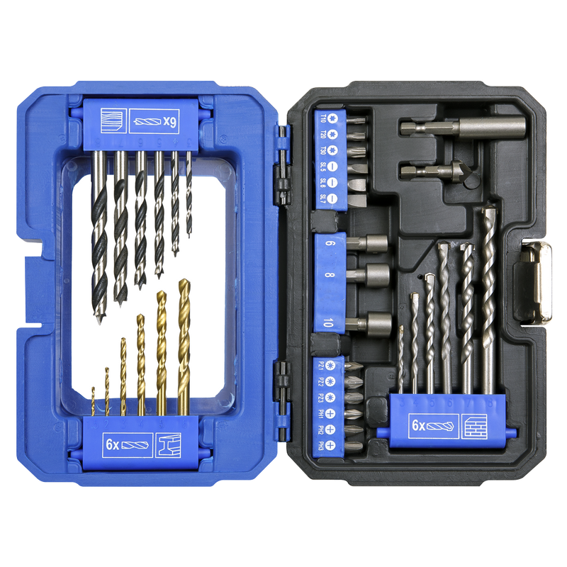 Sealey Drill & Bit Accessory Set 35 Piece AK3735