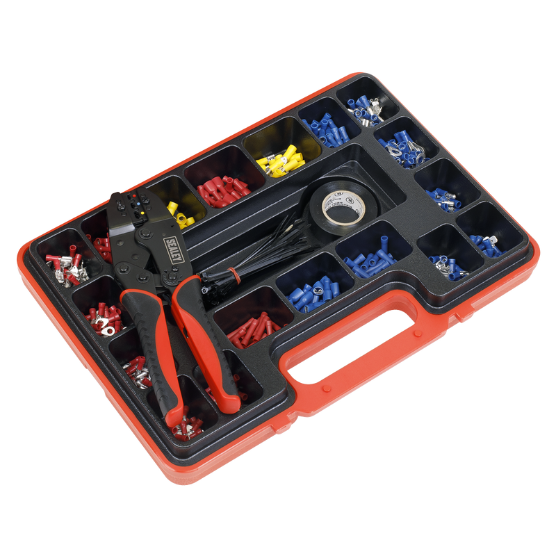 Sealey Ratchet Crimping Tool Kit AK386 552 Piece