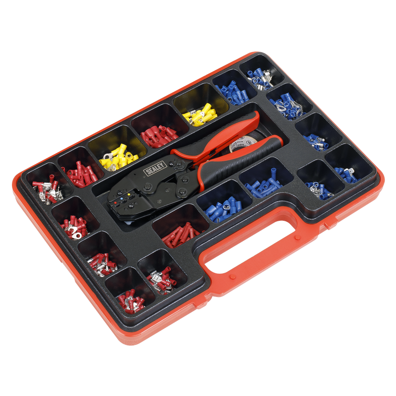 Sealey Ratchet Crimping Tool Kit AK386 552 Piece