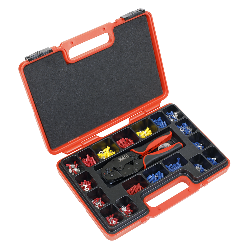 Sealey Ratchet Crimping Tool Kit AK386 552 Piece