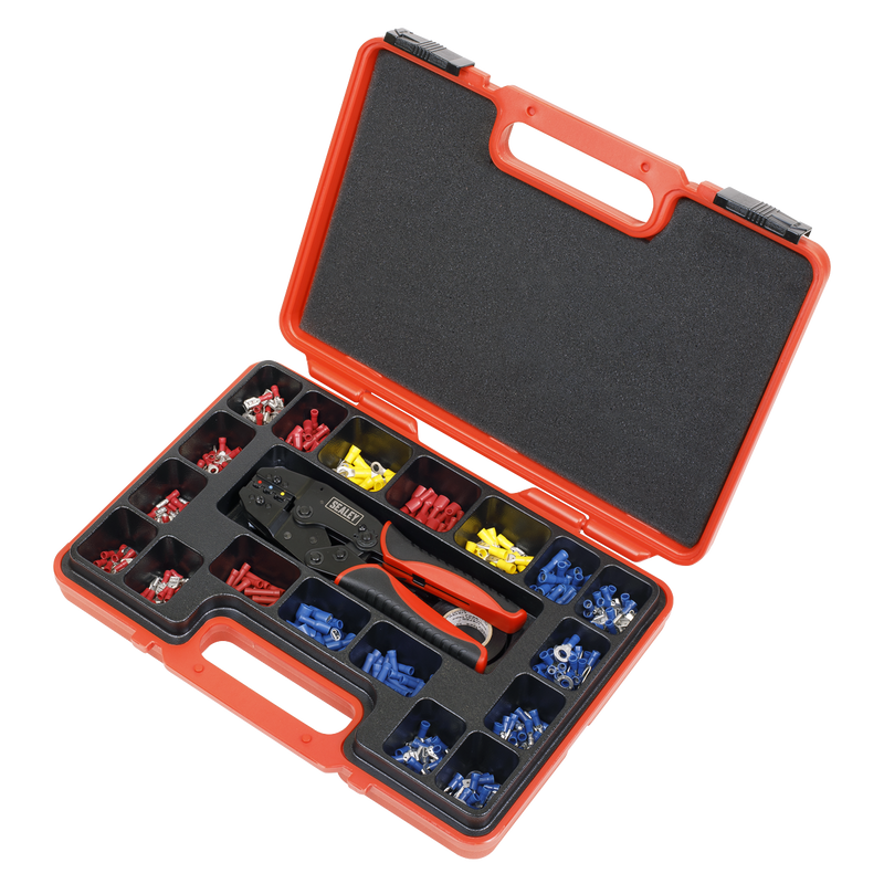 Sealey Ratchet Crimping Tool Kit AK386 552 Piece