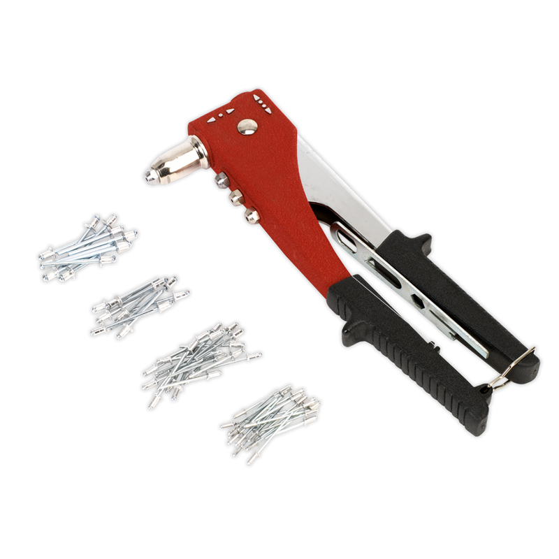 Sealey 2-Way Riveting Kit AK397 280mm with 60 Assorted Rivets