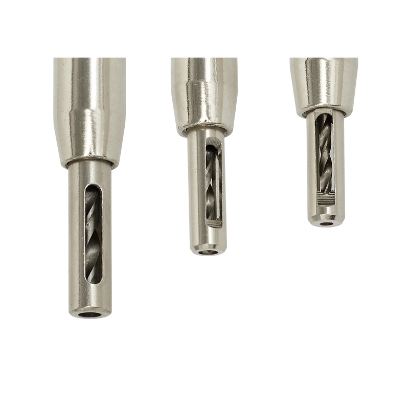 Sealey Self-Centring Chamfered Hinge Drill Set 3 Piece