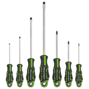 Sealey Premier Screwdriver Set 7 Piece - Hi-Vis Green, Model AK4321HV