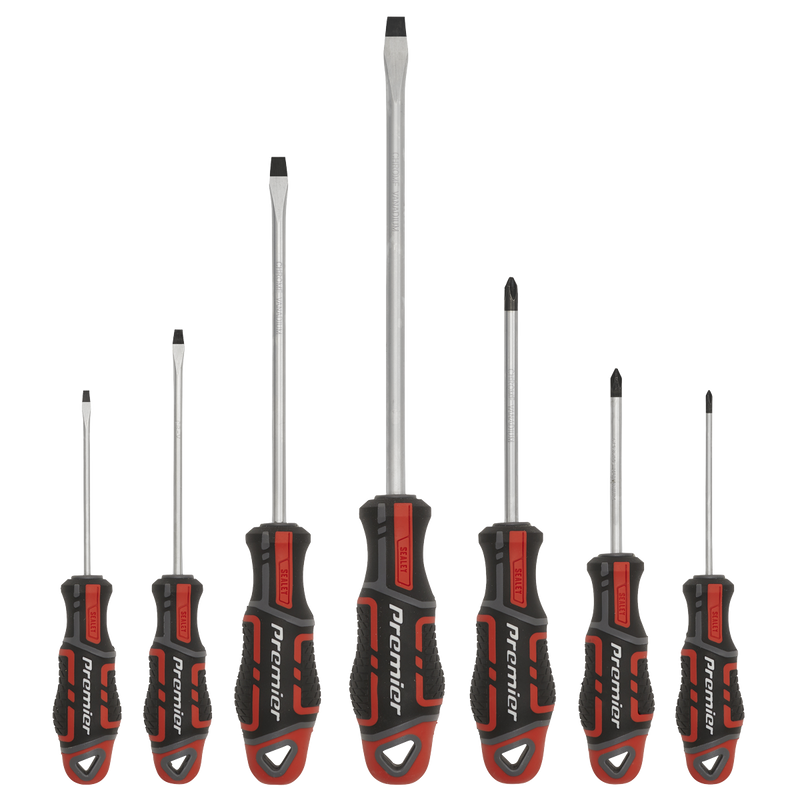 Sealey Premier Screwdriver Set 7 Piece - Red, Model AK4321