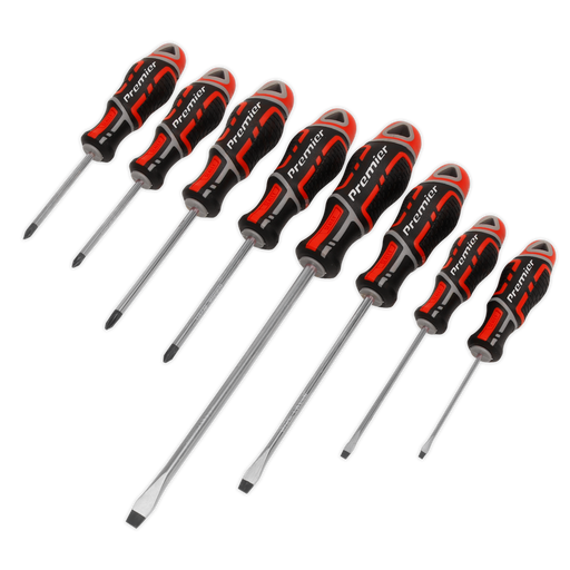 Sealey Premier Screwdriver Set 8 Piece - Red, Model AK4322