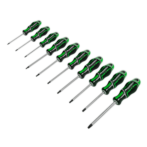 Sealey Premier Screwdriver Set 10 Piece TRX-Star* Hi-Vis Green AK4324HV