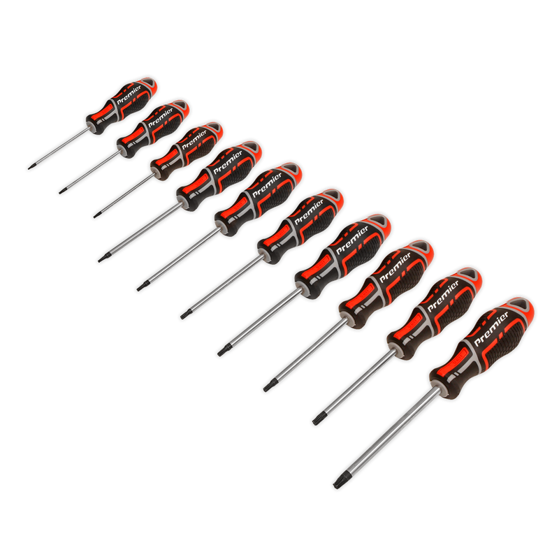 Sealey Premier Screwdriver Set 10 Piece TRX-Star* Red AK4324