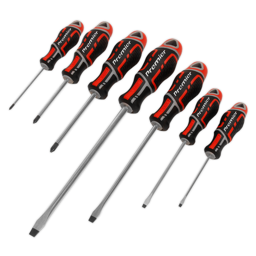 Sealey Premier Screwdriver Set 7 Piece - Red, Model AK4325