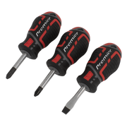 Sealey Premier Stubby Screwdriver Set 3 Piece - Model AK4328