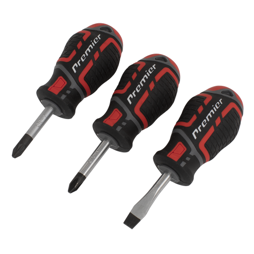 Sealey Premier Stubby Screwdriver Set 3 Piece - Model AK4328