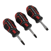 Sealey Premier Stubby Screwdriver Set 3 Piece - Model AK4328