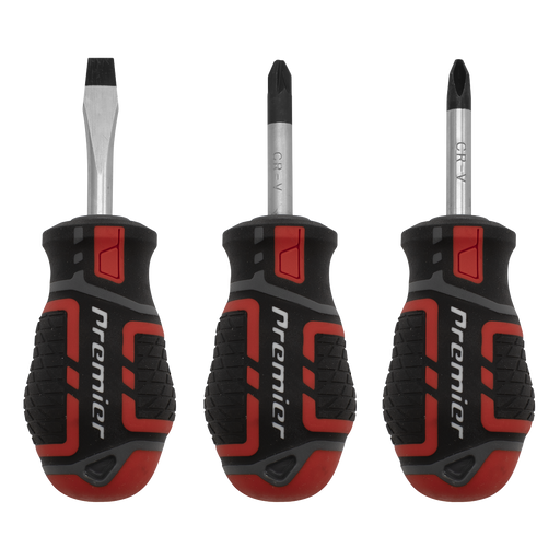 Sealey Premier Stubby Screwdriver Set 3 Piece - Model AK4328