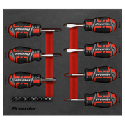 Sealey Premier Stubby Screwdriver Set 17 Piece Chrome Vanadium Steel AK4371