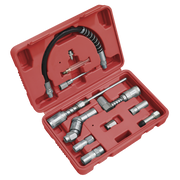 Sealey Grease Gun Adaptor Kit 12 Piece with Flexible Hose