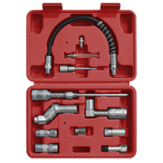 Sealey Grease Gun Adaptor Kit 12 Piece with Flexible Hose