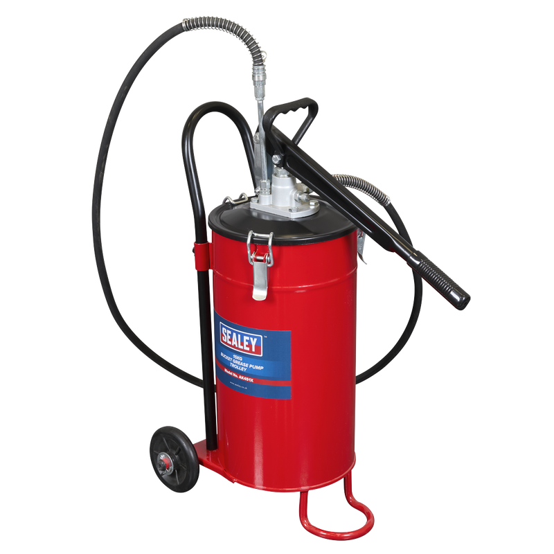 Sealey Bucket Grease Pump Trolley 15kg Capacity AK451X