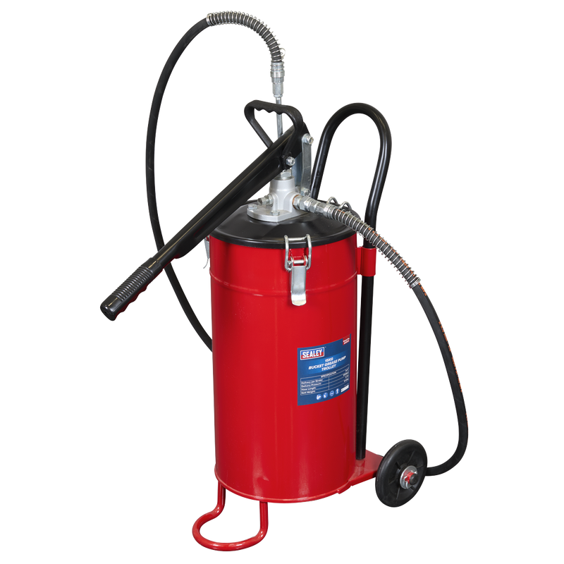 Sealey Bucket Grease Pump Trolley 15kg Capacity AK451X