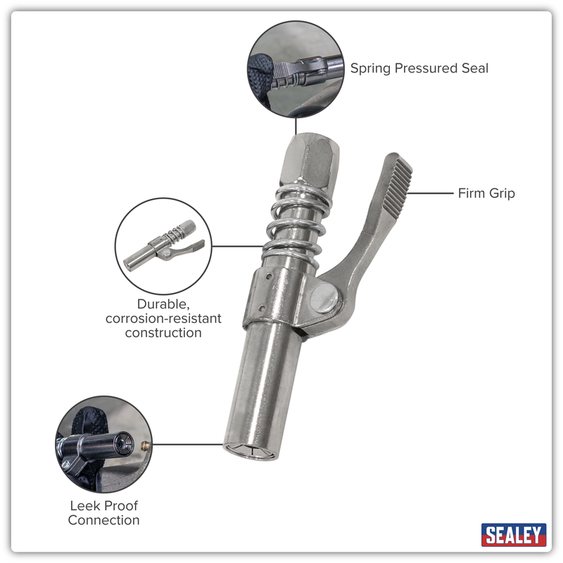 Sealey Grease Gun Coupler AK452 1/8" BSPT