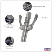 Sealey Grease Gun Coupler Model AK453, 10,000 PSI