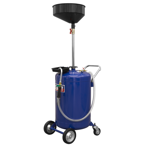 Sealey Air Discharge Mobile Oil Drainer 110L - Adjustable Height