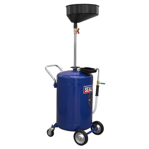 Sealey Air Discharge Mobile Oil Drainer 110L - Adjustable Height