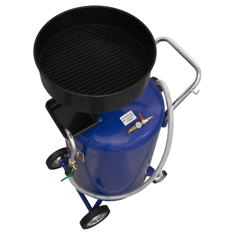 Sealey Air Discharge Mobile Oil Drainer 110L - Adjustable Height