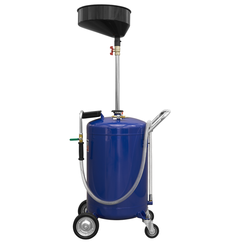 Sealey Air Discharge Mobile Oil Drainer 110L - Adjustable Height