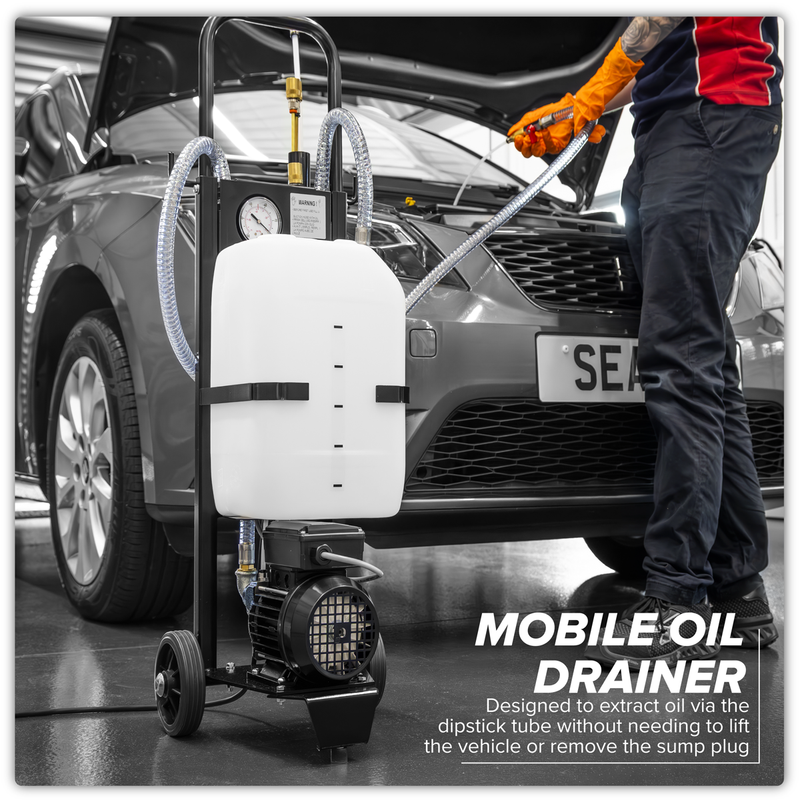 Sealey Mobile Oil Extractor 12L 500W AK466D