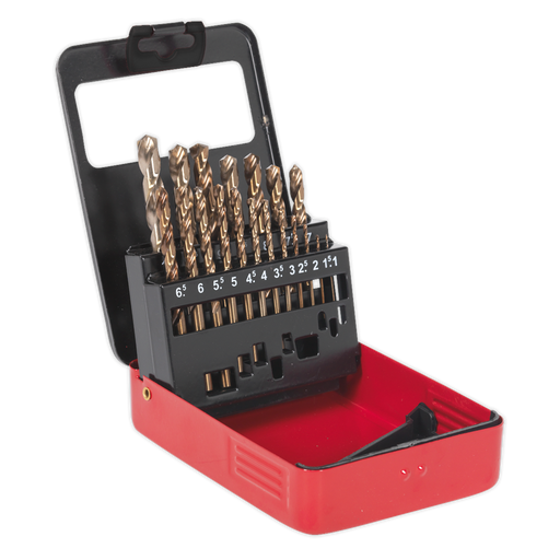 Sealey HSS Cobalt Drill Bit Set 19 Piece AK4701 1-10mm