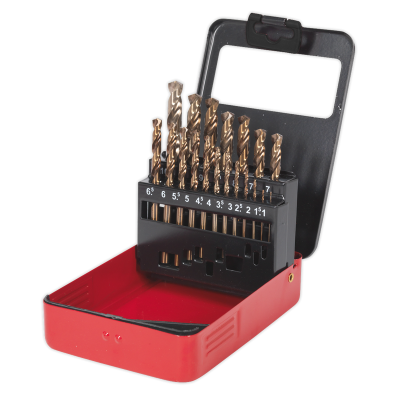 Sealey HSS Cobalt Drill Bit Set 19 Piece AK4701 1-10mm