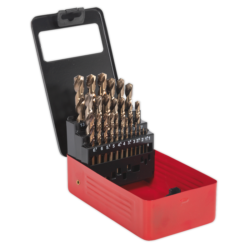 Sealey HSS Cobalt Drill Bit Set 25 Piece Ø1-13mm