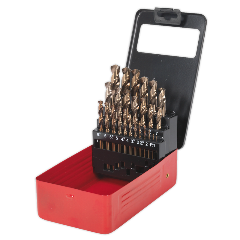 Sealey HSS Cobalt Drill Bit Set 25 Piece Ø1-13mm