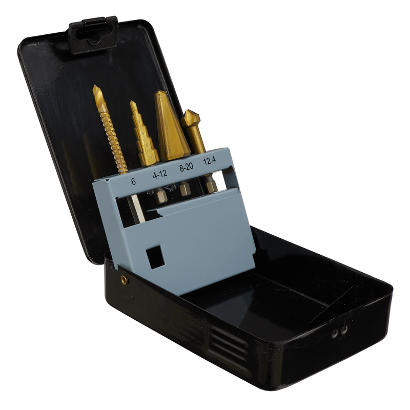 Sealey 4 Piece Drill Bit Set - Multifunction with Countersink