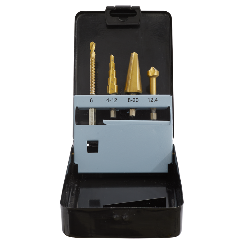 Sealey 4 Piece Drill Bit Set - Multifunction with Countersink
