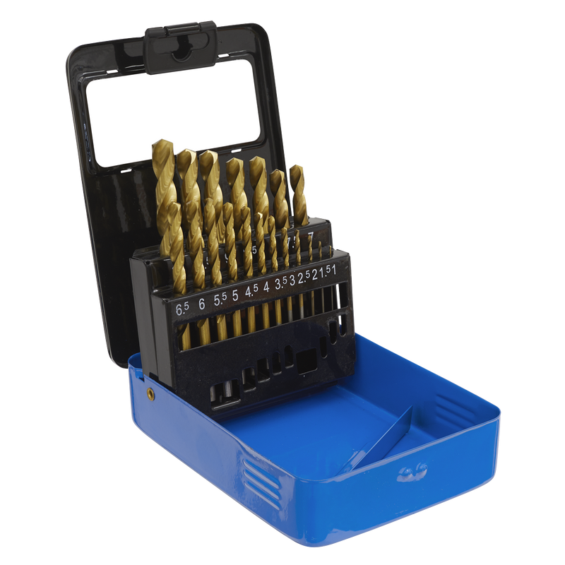 Sealey HSS Drill Bit Set 19 Piece - Model AK4719, Ø1-10mm