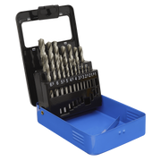 Sealey HSS Fully Ground Drill Bit Set 19 Piece 1-10mm