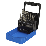 Sealey HSS Fully Ground Drill Bit Set 19 Piece 1-10mm