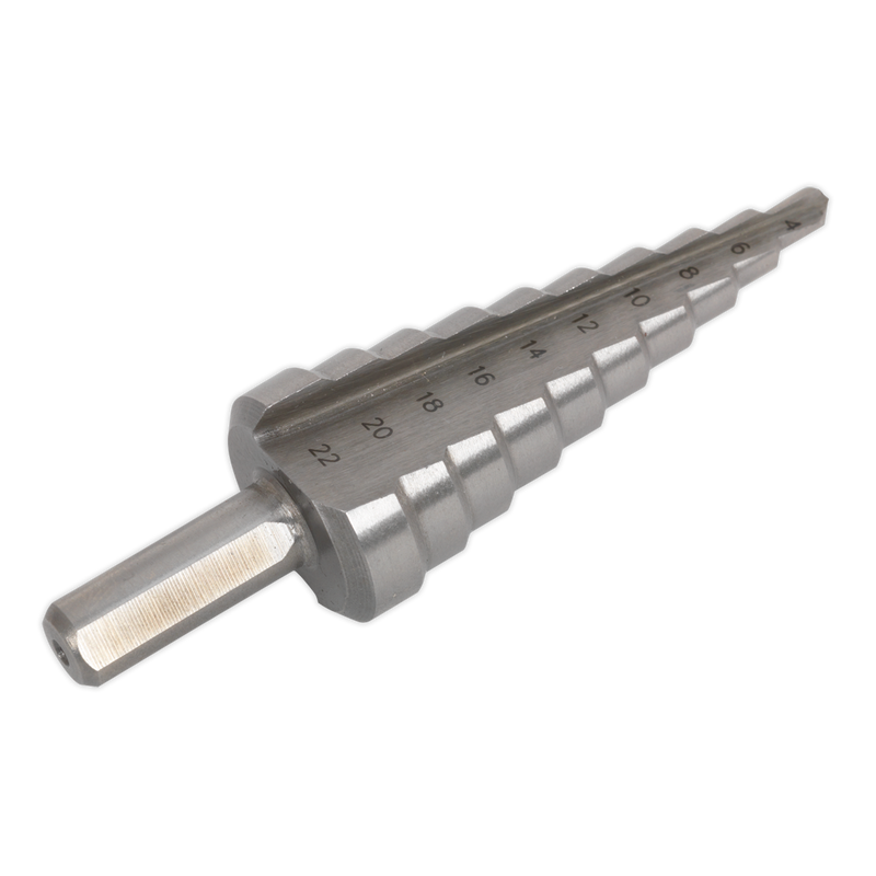 Sealey Double Flute HSS M2 Step Drill Bit 4-22mm
