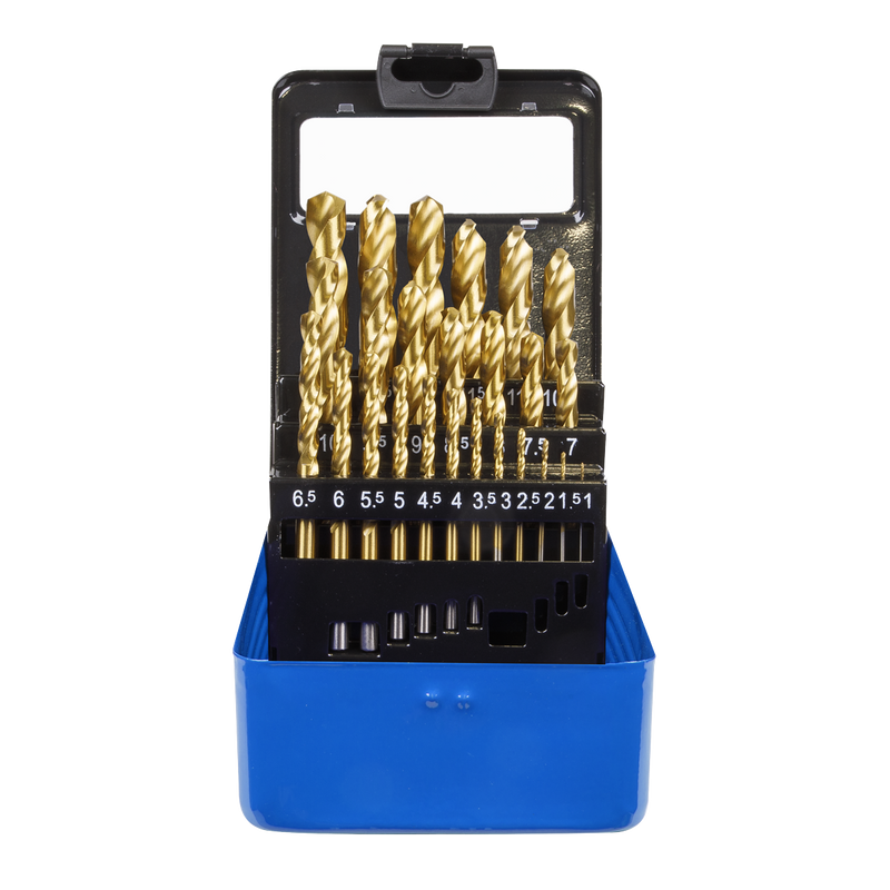 Sealey HSS Fully Ground Drill Bit Set 25 Piece - Ø1-13mm