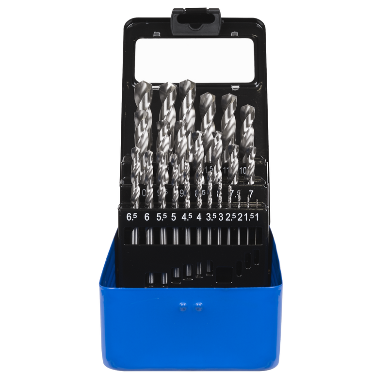 Sealey HSS Fully Ground Drill Bit Set 25 Piece - Ø1-13mm