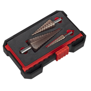 Sealey Premier Straight Flute HSS Cobalt Step Drill Bit Set 3 Piece