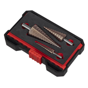 Sealey Premier Straight Flute HSS Cobalt Step Drill Bit Set 3 Piece