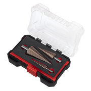 Sealey Premier Straight Flute HSS Cobalt Step Drill Bit Set 3 Piece
