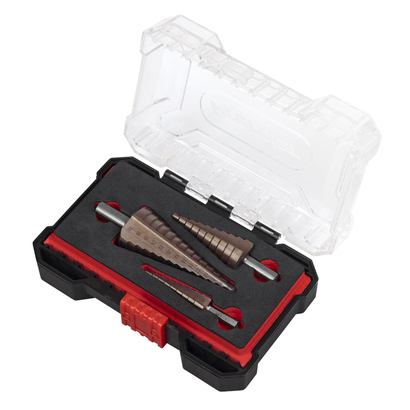 Sealey Premier Straight Flute HSS Cobalt Step Drill Bit Set 3 Piece
